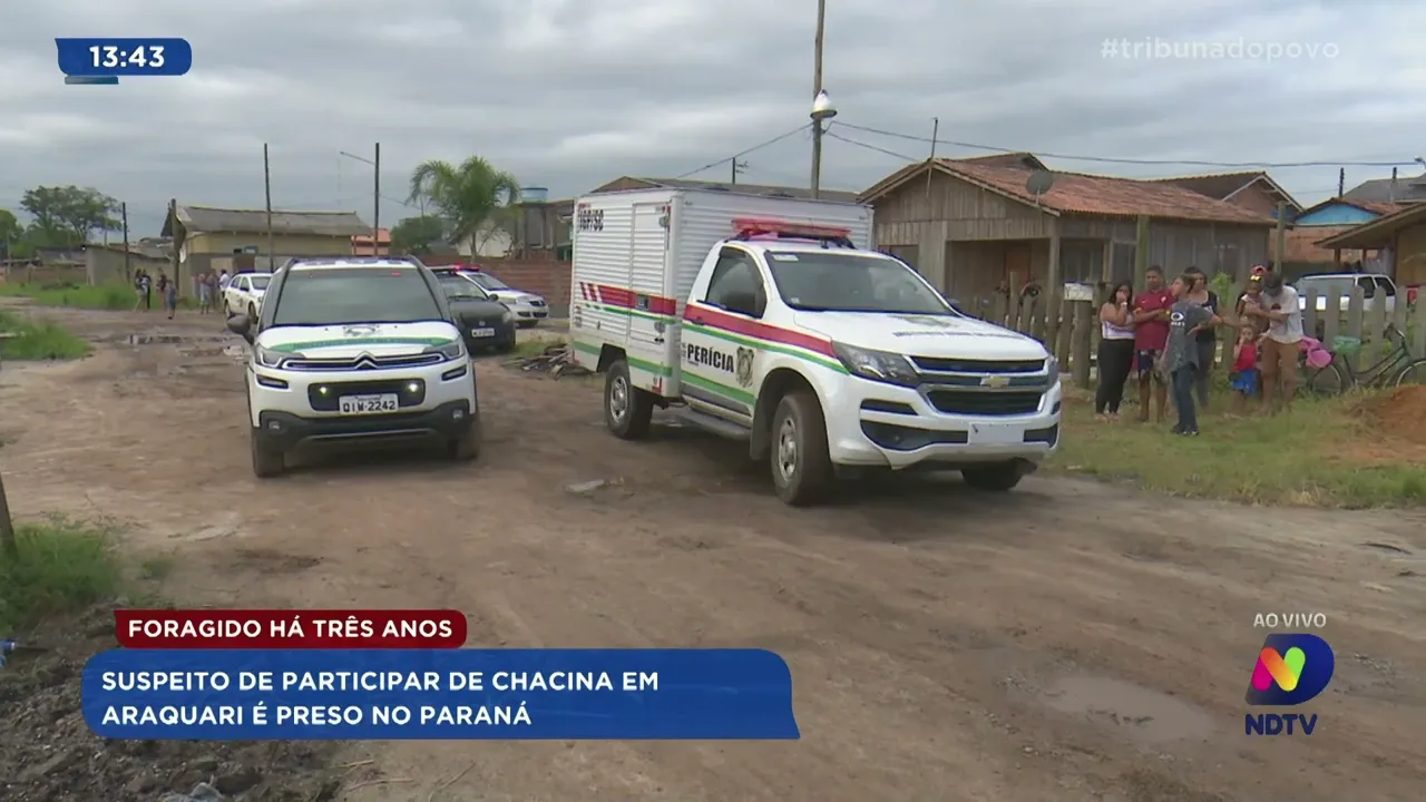 Foragido há três anos: suspeito de participar de chacina em Araquari é preso no Paraná
