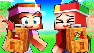 Nous nous sommes cachés dans les SAC à DOS de nos ENFANTS pour la rentrée sur Minecraft !