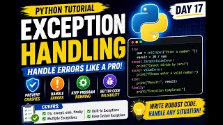 Python Exception Handling Tutorial Try Except Else Finally Raise Day 17