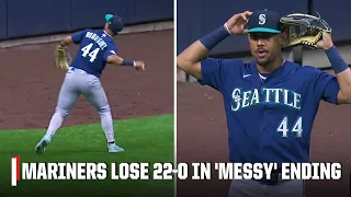 Julio Rodriguez mistakenly throws live ball into stands in 22-0 loss MLB on ESPN