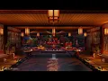 Japanese Onsen ASMR Ambience 🌿🌛 Relaxing Spa Sounds For Sleep, Relax Or Focus In A Japanese Garden.