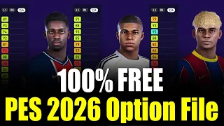 pes2026 patch option file for pes 2021 100 free how to install it ps4 u0026 ps5