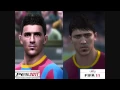 PES 2011 vs FIFA 11 Face Comparison (FC Barcelona)