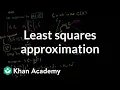 Least squares approximation Linear Algebra Khan Academy