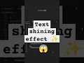 Shining Text Effect using HTML CSS Easy Tutorial