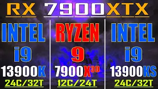 INTEL i9 13900K vs RYZEN 9 7900X3D vs INTEL i9 13900KS PC GAMES TEST
