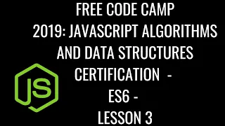 Free Code Camp 2019 - Javascript Algorithms DS Certification