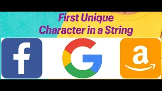 AMAZON CODING INTERVIEW QUESTION - FIRST UNIQUE CHARACTER IN A STRING LeetCode JavaScript