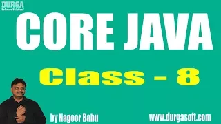 Learn Core Java Programming Tutorial Online Training by Nagoor Babu Sir On 10-03-2018