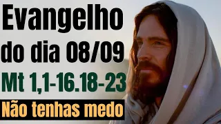 Evangelho do dia com reflexão, Terça-feira 08/08, Mt 1,1-16.18-23