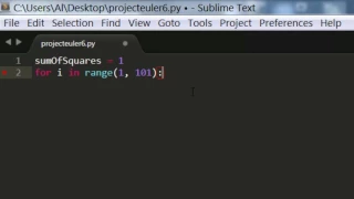 Blank Editor - Project Euler Problem 6 Sum Square Difference