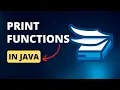 How Print Functions Work In Java
