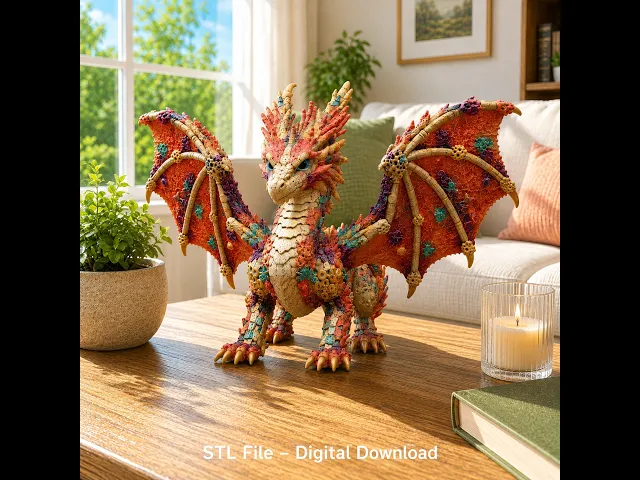 Coral Reef Dragon STL File for 3D Print video thumbnail