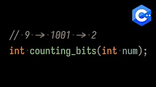How to Count Bits with Bit Manipulation C Interview Question