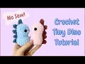 Easy Quick No-Sew Crochet Dinosaur Tiny Dino - Step by step Free Amigurumi Animal Pattern