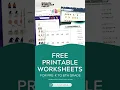 Free Printable Worksheets for Preschool to 8th Grade
