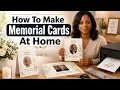 How To Make Memorial Cards At Home