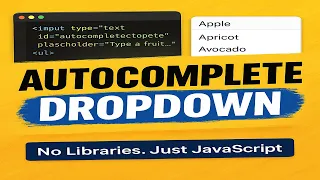JavaScript Autocomplete Dropdown Tutorial Vanilla JS Live Search