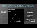 Hollow Pyramid Star Pattern in C C Language in Tamil Hollow Triangle Pattern Hollow Pattern