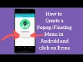 How to Create Android Popup Menu Programmatically and Handle Menu Items Click