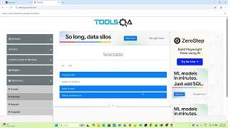 Java Selenium Framework 05b - DemoQA Selectable List Grid