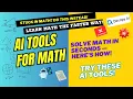 5 Free AI Maths Tools Your Teacher Doesn t Know About Yet