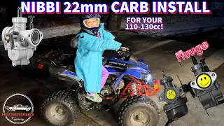 46 Racing Carburetor upgrade for your 125cc ATV or Dirt Bike NIBBI PE22mm - Step by step install