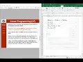 Simplex Optimization with Excel
