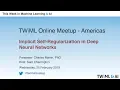 Implicit Self Regularization in Deep Neural Networks TWiML Online Meetup Americas 20 February 2019