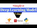 Simplest Deep Learning Model Using TensorFlow Keras and Python