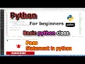 Pass Statement in Python Python Tutorial for beginners