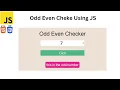 Simple Odd and Even Number Checker using HTML CSS and JavaScript CodeWith Buddha