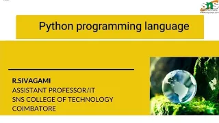 Case study-conditional statements python programming language SNS INSTITUTIONS