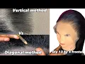 How to DIY ventilate 13 by 4 lace frontal using both vertical and diagonal method of ventilation