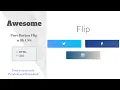 Awesome Button Flip with HTML CSS