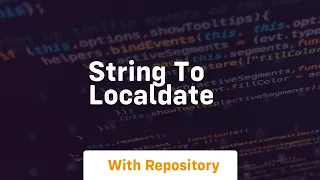 string to localdate