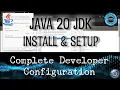 How to Install Java 20 JDK on Windows 10 11 and Setup Paths and Check if Installed Correctly