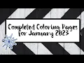 Completed Coloring Pages for January 2023