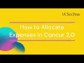 How to Allocate Expenses in Concur 2 0