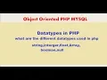 PHP MYSQLi TUTORIAL 4 DATATYPES