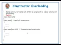 JAVA Lecture 8----Constructor Overloading