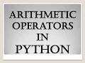 Arithmetic Operators in Python both Unary and Binary