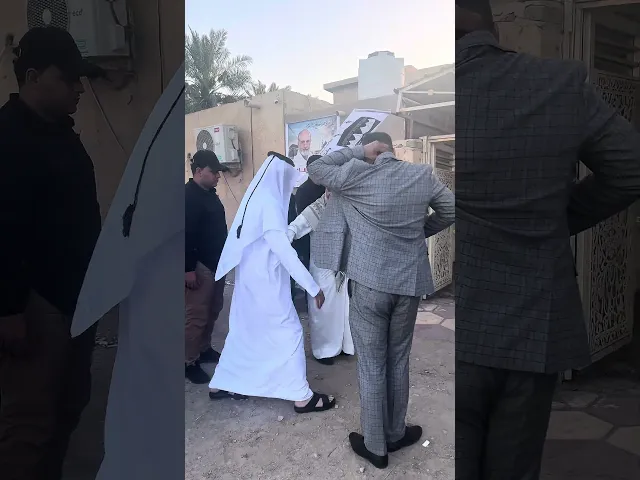 ⁣زيارة الحاج ملا جليل الكربلائي الى الشاعر الحاج ناظم الحاشي لتهنئته بسلامة العودة من الديار المقدسة