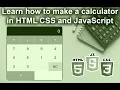 How to Make a Calculator in HTML CSS and JavaScript