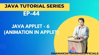 EP-44 Java Tutorial Java Applet - 6 Animation in Applet