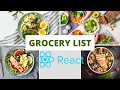 I made a Grocery List application with React
