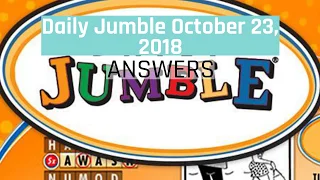 Daily Jumble October 24 2018 Jumble Answers for 2018