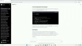 python print stack trace in except