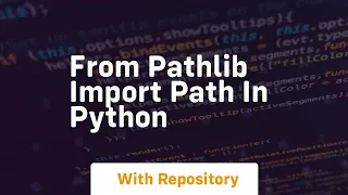 from pathlib import path in python