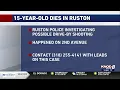 Ruston Police investigating possible drive-by shooting juvenile killed